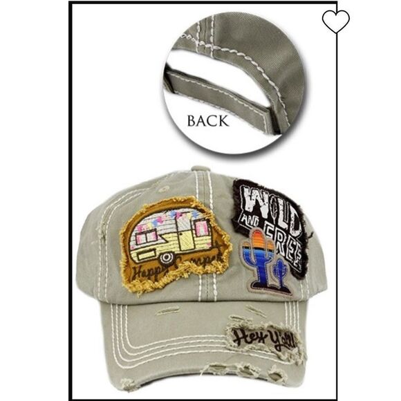 K bethos happy camper hat strapback - Picture 2 of 9